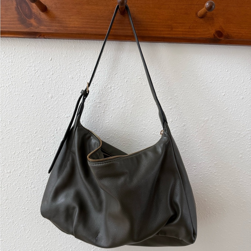 a new day dark green Hobo Bag